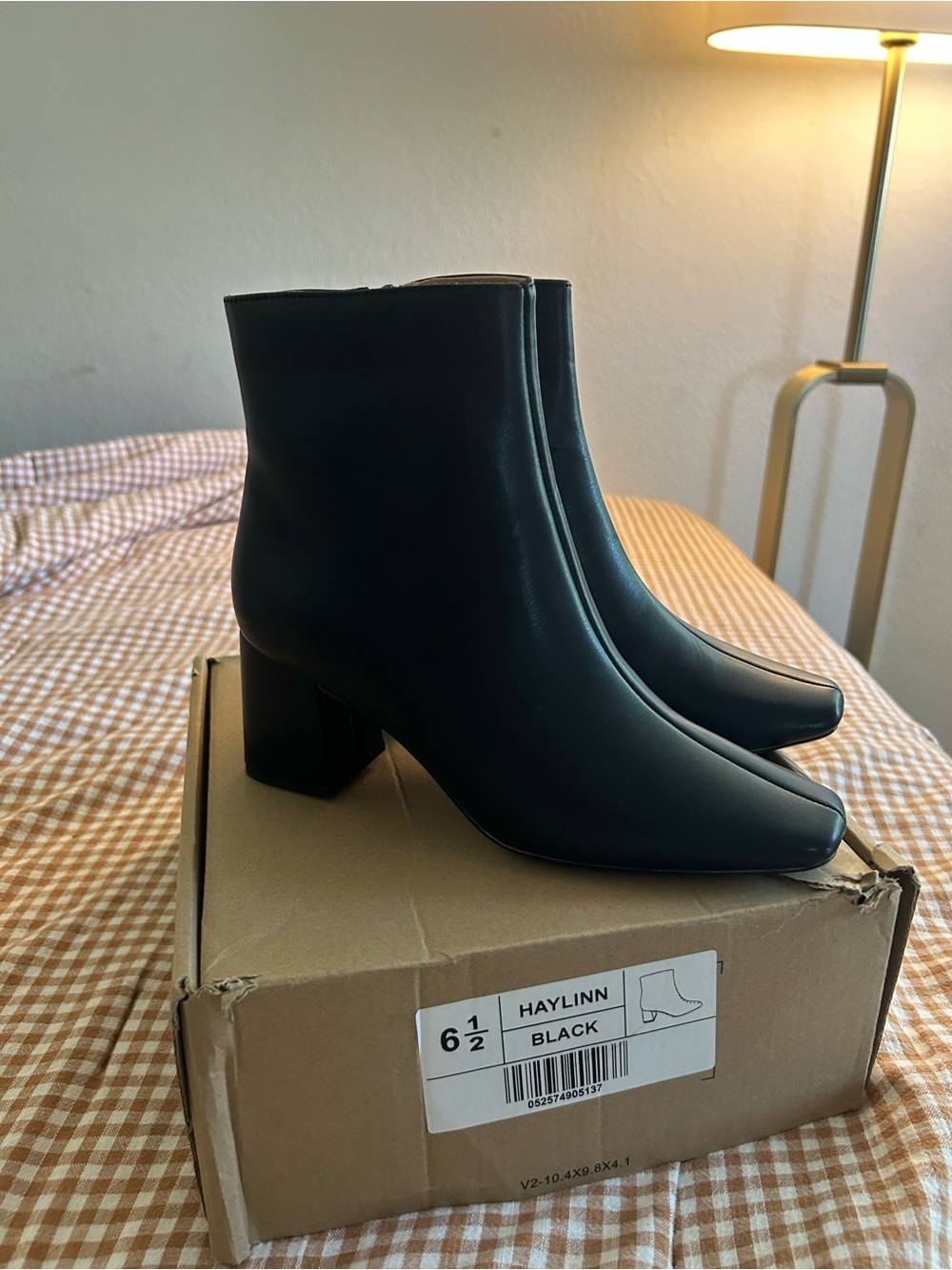 Journee Collection Black Faux Leather Ankle Boots
